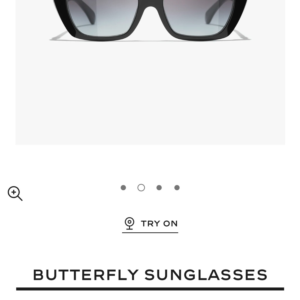 Chanel Black Oversized Butterfly Sunglasses